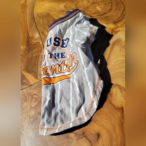 Striped Blue and Orange Dog Shirt